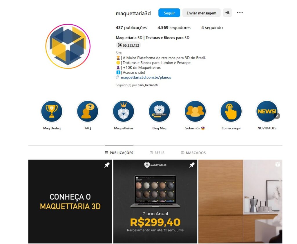 Como conseguir mais clientes no Instagram: Perfil de empresa