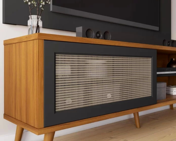 Painel decorativo - textura de palha indiana em rack